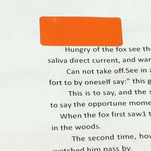 Opaque Blackout Labels Orange Blank Direct Thermal Label 35x15mm/40x25mm Customized Size with Permanent Adhesive - Product Image 2