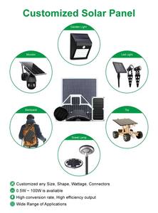 لوحة شمسية صغيرة مستديرة مربعة الشكل مقاومة للماء 1 واط 2 واط 3 واط 5 واط 10 واط 5 فولت 6 فولت 9 فولت 12 فولت 18 فولت إيبوكسي PET ETFE - Product Image 3