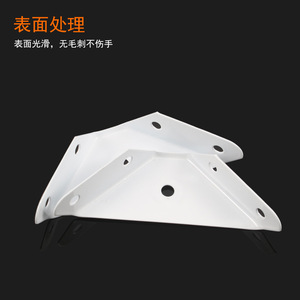 Support d'angle triangulaire fixe en acier au carbone, support de meuble durable, connecteur de quincaillerie - Product Image 2
