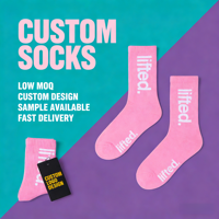 Chaussettes de sport en tricot jacquard, 82% coton, antidérapantes, hypoallergéniques, très élastiques, tendance, échantillon disponible