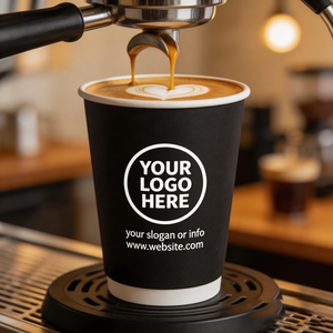 Newsense Custom logo Single Double Wall take away Coffee <strong>Cup</strong> for Hot Drink with Lid Cardboard Disposable <strong>Paper</strong> <strong>Cups</strong> - Product Image 1
