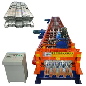 Verkalking Fabriek Directe Verkoop Hoge Stabiliteit Metalen Vloer Decking Koude Paneel Rolvormmachine