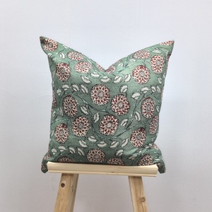 Thiết kế tối hổ phách hoa Poly Linen gối bìa, không thấm nước gỉ Đỏ khối in ngoài trời cushion cover/ - Product Image 4