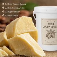 Beurre de cacao pur non raffiné de qualité cosmétique, 100% naturel, beurre de cacao brut en vrac, seau de 25 kg pour les soins de la peau, la fabrication de savon, vente en gros