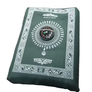Portable Color Muslim Prayer Mat with Compass Pocket Size Prayer Mat Finder with Booklet