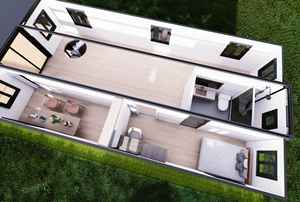 Venta Directa <span class=keywords><strong>de</strong></span> Casa Contenedor Prefabricada Plegable y Expandible <span class=keywords><strong>de</strong></span> 20 y 40 Pies, <span class=keywords><strong>con</strong></span> 5 Dormitorios - Product Image 3