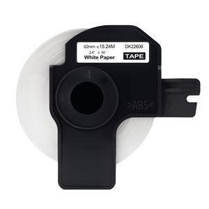 Rouleau d'étiquettes continu jaunes compatibles 62MM x 15.24M DK-22606 DK2606 pour imprimante brother QL - Product Image 1