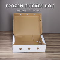 Boîte d'emballage d'expédition de poulet congelé en carton de papier kraft personnalisable pour la volaille pour le stockage et le transport de poulet