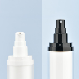 Flacon cosmétique cylindrique en acrylique avec pompe et vaporisateur, surface givrée, kit d'emballage avec couvercle anti-poussière - Product Image 2