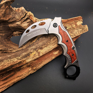 มีดพับคารัมบิตสแตนเลสสีเงิน มีดพกอเนกประสงค์สำหรับใช้ในบ้านทุกวันและหั่นผลไม้ - Product Image 5