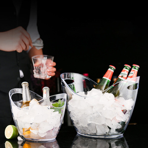 Large Capacity 4L/8L Bar <strong>Ice</strong> <strong>Bucket</strong> Wine <strong>Bucket</strong> Chiller Plastic Transparent <strong>Drink</strong> Bath Champagne <strong>Ice</strong> Cube <strong>Bucket</strong> - Product Image 6