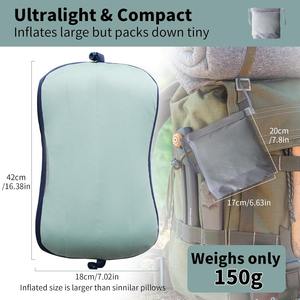 Almohada <span class=keywords><strong>inflable</strong></span> para playa, soporte para el cuello, almohada para <span class=keywords><strong>acampar</strong></span>, tumbona <span class=keywords><strong>de</strong></span> piscina portátil, almohada <span class=keywords><strong>de</strong></span> aire ligera para viajes, uso al aire libre - Product Image 4