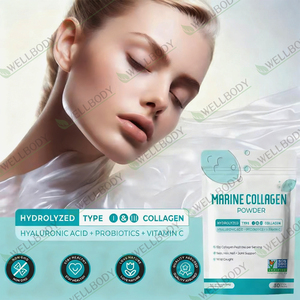 WELLBODY Collagène marin hydrolysé pur avec acide hyaluronique en <span class=keywords><strong>poudre</strong></span> pour le soutien immunitaire des adultes et les <span class=keywords><strong>bienfaits</strong></span> pour la beauté - Product Image 5