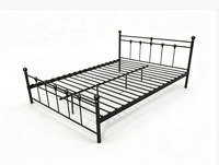 Lit Queen Size en Fer Forgé à Prix Abordable, Design Simple, Démontable, Vente en Gros