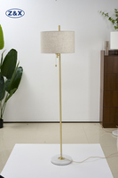 Lámparas de Pie LED Modernas OEM con Base E27, Pantalla de Tela Metálica Dorada, Luz Blanca Cálida Suave, Decoración para Sala de Estar de Hotel