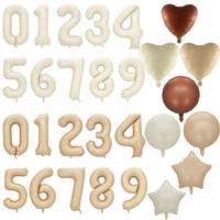 Ballons en aluminium en gros, lettres et grands chiffres (0123456789) pour décorations de fête d'anniversaire