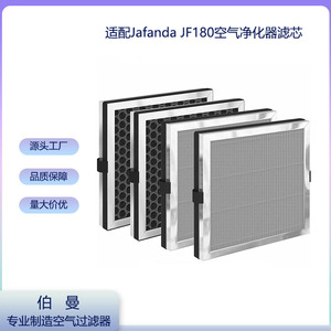 JAFAnOA <b>Air</b> <b>Purifier</b> Filter JF180 Activated Carbon <b>HEPA</b> Composite 197x191x24mm for Dust PM2.5 Removal - Product Image 4