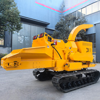 Chine Fabrication sur chenilles Déchiqueteuse Broyeur de copeaux de bois diesel forte puissance faisant de la sciure de bois Nouvelle machine de broyage de bois