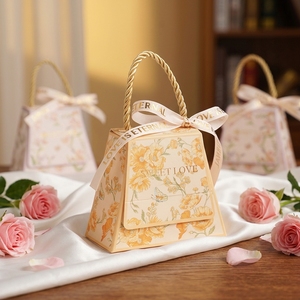 Boîtes à bonbons personnalisées en gros, design imprimé floral, carton recyclé, boîtes de <span class=keywords><strong>dragées</strong></span> pour mariage, vente en gros OEM ODM pour fête de naissance - Product Image 1