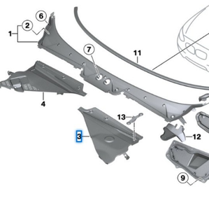 Plaque de récupération d'eau OEM 51717405636 pour <span class=keywords><strong>BMW</strong></span> Série 1 F20 - Product Image 4