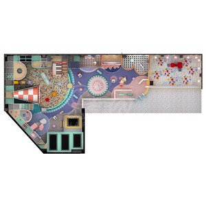Service tout-en-un OEM personnalisé : Aire de jeu souple pour bébés sur le thème de la Terre des rêves, avec cuisine et zone de jeu d'imitation alimentaire pour enfants - Product Image 2