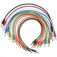 Câble audio mono 3,5 mm mâle-mâle à angle droit avec gaine PVC pour synthétiseurs de musique, microphones et haut-parleurs HITEC