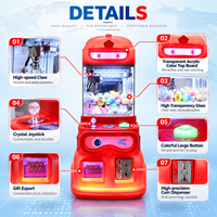 Игровой автомат Joy2fun с монетоприемником, мини-автомат для захвата игрушек, мини-кран-машина для торговых центров