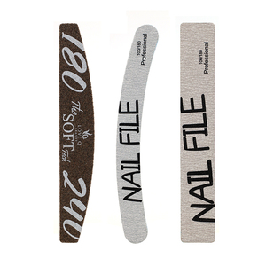 Vente en gros de limes à ongles professionnelles double face avec logo imprimé, 3 options de forme pour la manucure et les soins des ongles - Product Image 1