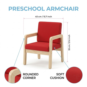 Mini canapé pour salle de jeux, <span class=keywords><strong>fauteuil</strong></span> confortable pour <span class=keywords><strong>bébé</strong></span> et tout-petit, mobilier Montessori pour lecture et lecture d'histoires, ensemble table basse pour chambre d'enfant - Product Image 3