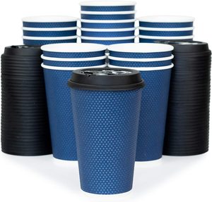 Tazza di <span class=keywords><strong>carta</strong></span> di vetro di caffè da asporto compostabile eliminabile amichevole di eco di vendita calda della fabbrica per caffè - Product Image 3