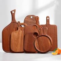 Walnoot houten vierkant snijplank met handvat, opvouwbaar, 1,5 cm dik, vaatwasserbestendig voor gebruik in de keuken
