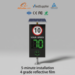 Panneaux de signalisation routière à LED solaires, panneau de limitation de vitesse en aluminium avec indication de vitesse, <span class=keywords><strong>film</strong></span> réfléchissant haute intensité 800x1500mm - Product Image 2