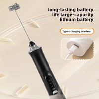 Luftdruckunterstützter Elektrischer Milchaufschäumer mit USB-Aufladung für Creme und Protein, Schaumerzeuger für Bäckerei und Haushalt