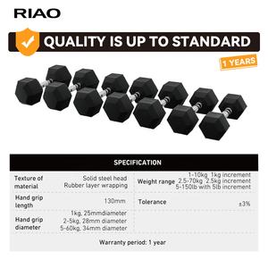 Vendita diretta del produttore <span class=keywords><strong>pesi</strong></span> liberi per palestra commerciale manubri in gomma manubri esagonali Sport - Product Image 6