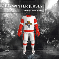 Camisetas de Hockey sobre Hielo Estampadas del Clásico de Invierno de Florida 2026, 100% Poliéster de Secado Rápido, 72 Sergei Bobrovsky, 19 Matthew Tkachuk, 63 Brad
