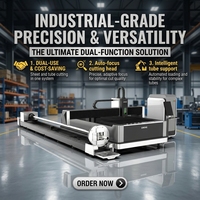 Machine de Découpe Laser Fibre Combinée à Plat et Tube Métallique CNC en Acier Inoxydable, Carénée, Certifiée CE ISO, Origine Chine, Prix Europe