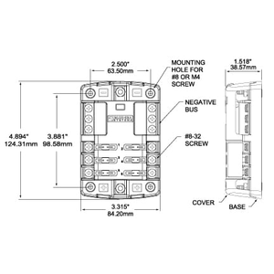 Bloc de fusibles à lame Marine, Circuit à 6 voies, avec <span class=keywords><strong>Bus</strong></span> négatif, livraison gratuite - Product Image 6