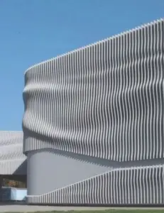 Panneau de façade 3d perforé en aluminium pour bâtiments