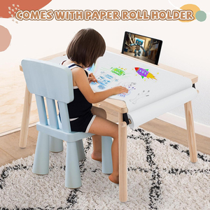 Table multifonctionnelle pour enfants en bois, <span class=keywords><strong>tables</strong></span> sensorielles avec 3 bacs <span class=keywords><strong>de</strong></span> rangement pour le salon - Product Image 4