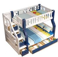 Lit superposé en bois massif de luxe léger, lit pour mère et enfant, lit superposé en bois