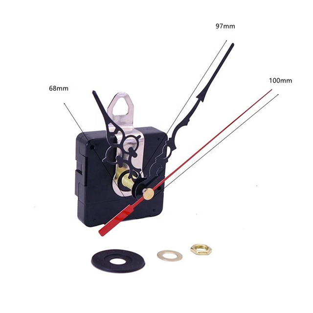 12mm 14mm 16mm 18mm 22mm Plastic Square Battery Operated Silent Sweep Movement Quartz Transparent Clock Mechanism