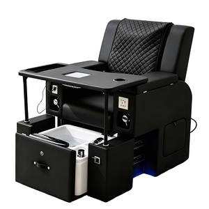 Sillón de Pedicura Eléctrico Profesional Negro con Bañera para Pies para Uso en Salón de Belleza - Product Image 1