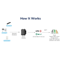 Minew MG5 Nouvelle passerelle mobile LTE extérieure, routeur IoT GPS BLE, système d'alarme intelligent pour la logistique de la chaîne du froid