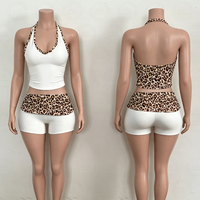 Ensemble de vêtements pour femmes en coton doux à imprimé guépard et zèbre de haute qualité, chemises et shorts, logo personnalisé, vêtements de détente d'été, ensemble 2 pièces pour femmes, ensemble de détente