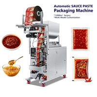 Machine de remplissage et de scellage automatique horizontale pour sauces et pâtes, idéale pour les sauces chili avec particules, en sachets et pochettes