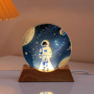 ไฟกลางคืนลูกบอลคริสตัลรูปดาวบนท้องฟ้า3D แกะสลักด้วยเลเซอร์ไฟฐานแอลอีดีเรืองแสงในช่วงเทศกาลกลางคืนไฟห้องนอนของขวัญตกแต่งเดสก์ท็อป - Product Image 5