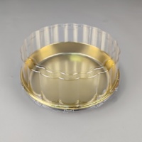 Boîte à gâteau en plastique PET transparent personnalisée de 10 pouces pour anniversaire, mariage, fromage, dessert, emballage de luxe jetable pour aliments