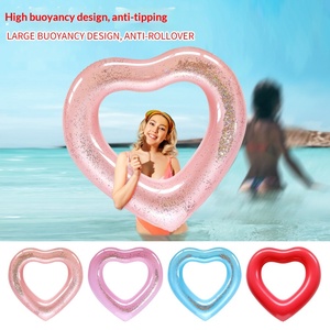 <span class=keywords><strong>Flotador</strong></span> Inflable en Forma de Corazón para Adultos con Lentejuelas Brillantes, Tamaño <span class=keywords><strong>Grande</strong></span>, <span class=keywords><strong>Flotador</strong></span> Inflable Grueso para Piscina, para Deportes Acuáticos de Verano - Product Image 2
