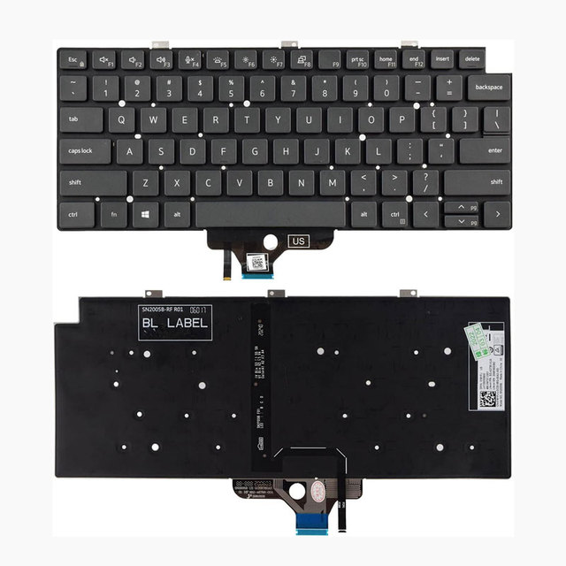 Replacement Keyboard with Backlit Compatible with Dell Latitude 13 7300 7320 E7320 5320 No Frame and No Trackpoint