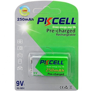 Rộng tiện ích Ni-MH 9 volt 250mAh 9 V <span class=keywords><strong>Nimh</strong></span> pin có thể sạc lại cho vạn năng Máy DÒ KHÓI 9 V Pin Có thể sạc lại - Product Image 5
